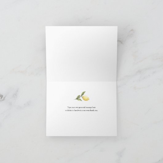 Lemons en Greenery Notitiekaartje (Binnen)