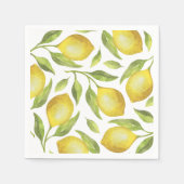 Lemons en Greenery PARTY Paper Napkins Servet (Voorkant)