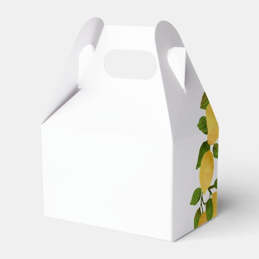 Lemons en Greenery Wreath Wedding Favor Box Bedankdoosjes (Achterkant)