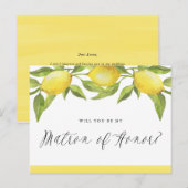 Lemons en Greenery... zullen jullie mijn matroos z Aankondigingskaart (Voorkant / Achterkant)