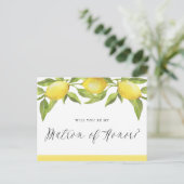 Lemons en Greenery... zullen jullie mijn matroos z Aankondigingskaart (Staand voorkant)