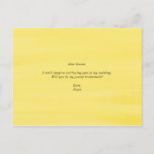 Lemons en Greenery zullen mijn Jr. Bridesmaids zij Aankondigingskaart (Achterkant)