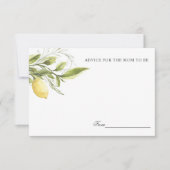 Lemons en laat moeder advies of recept geven kaart (Voorkant)