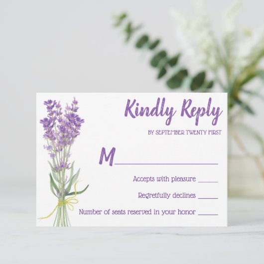 Lemons en lavender - Responskaart Kaart (Staand voorkant)