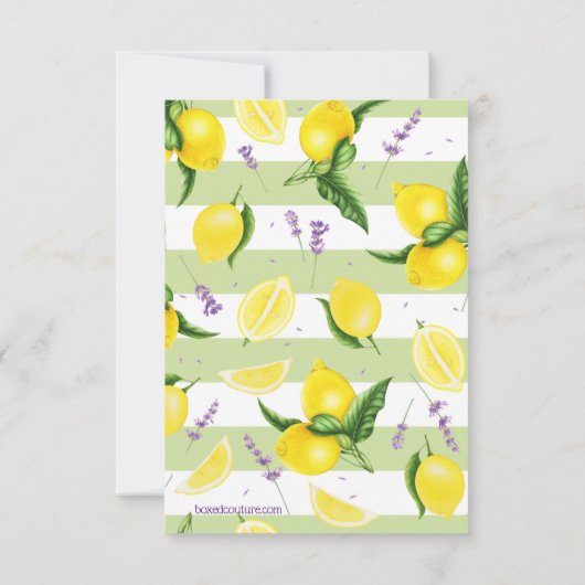 Lemons en lavender - Responskaart Kaart (Achterkant)