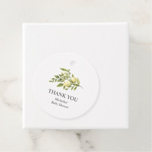Lemons en Leaves Boho chic gepersonaliseerd huweli Bedankjes Labels (In situ)