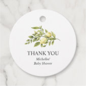 Lemons en Leaves Boho chic gepersonaliseerd huweli Bedankjes Labels (Voorkant)