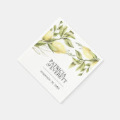 Lemons en Leaves Boho chic gepersonaliseerd huweli Servet (Hoek)