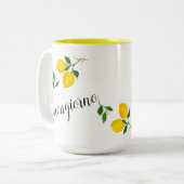 Lemons en Leaves Buongiorno Coffee Mok (Voorkant links)