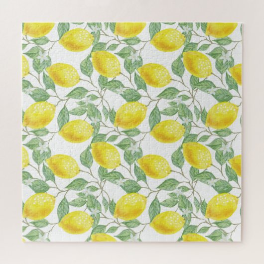 Lemons en Leaves Design Jigzaag Puzzle Legpuzzel (Horizontaal)