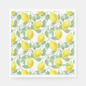 Lemons en Leaves Design Napkins Servet (Voorkant)