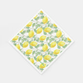 Lemons en Leaves Design Napkins Servet (Hoek)
