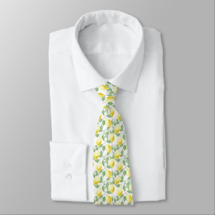 Lemons en Leaves Design Necktie Stropdas