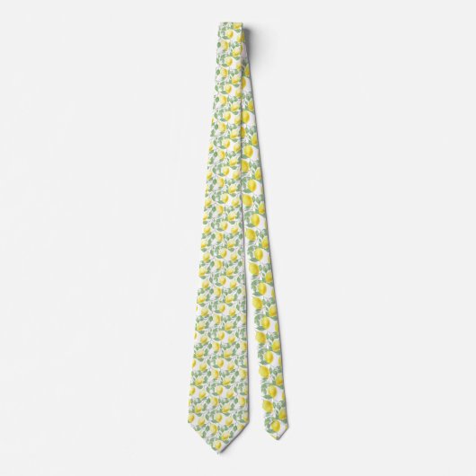 Lemons en Leaves Design Necktie Stropdas (Voorkant)