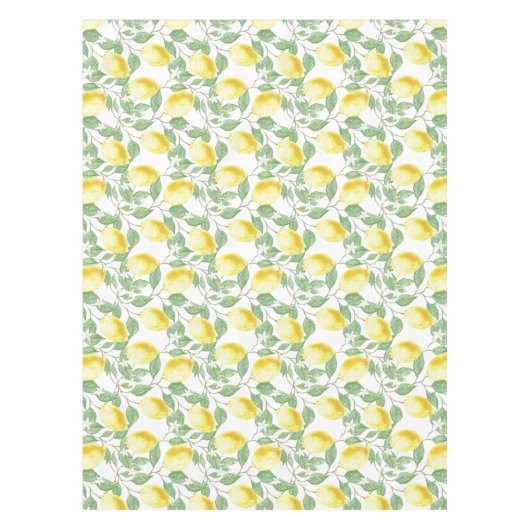 Lemons en Leaves Design Tablecloth Tafelkleed (Voorkant)