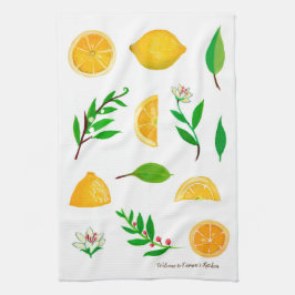 Lemons en Leaves keukenhanddoeken