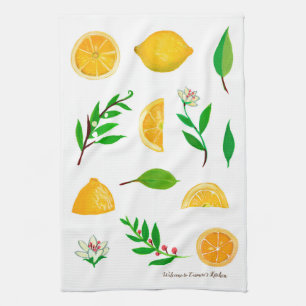 Lemons en Leaves  keukenhanddoeken