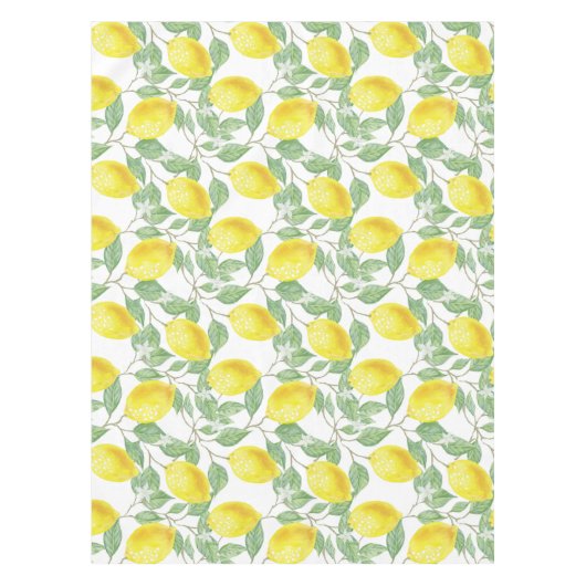 Lemons en Leaves TableCloth Tafelkleed (Voorkant)
