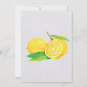 Lemons en Linen Waterverf Engagement Party Kaart (Achterkant)