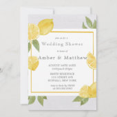 Lemons en Linen Waterverf Wedding Shower (Voorkant)