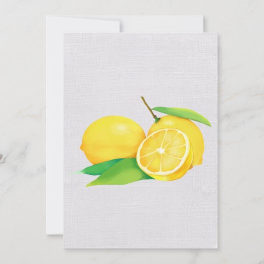 Lemons en Linen Waterverf Wedding Shower (Achterkant)