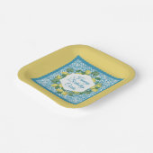 Lemons en Marokkaanse blauwe partij Papieren Bordje (Gebogen)