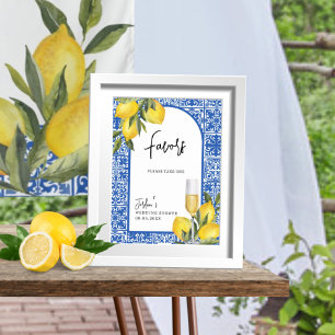 Lemons en Mediterrane Tegel Weddenschappen Poster