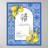 Lemons en mediterrane Tegel Weddenschappen Poster (Voorkant)