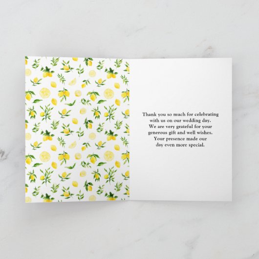 Lemons en olievlek bedankkaart (Binnen)