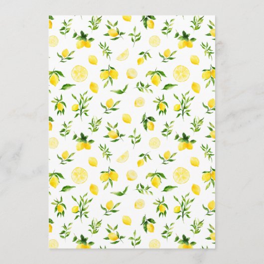 Lemons en olievlek menu (Achterkant)