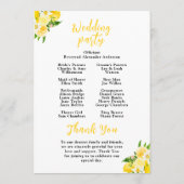 Lemons en olievlek programmakaart (Achterkant)