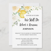 Lemons en Rozen Weddenschap Jubileum Renewal Vows Kaart (Voorkant)