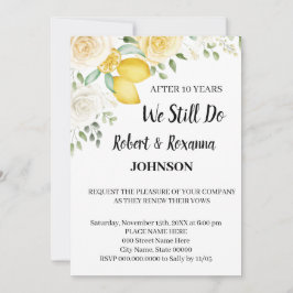 Lemons en Rozen Weddenschap Jubileum Renewal Vows Kaart