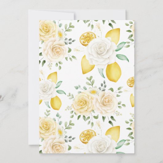 Lemons en Rozen Weddenschap Jubileum Renewal Vows Kaart (Achterkant)