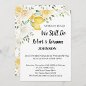 Lemons en Rozen Weddenschap Jubileum Renewal Vows Kaart (Voorkant / Achterkant)