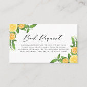 Lemons en Sinaasappels Baby shower Book Request Ka Plaatskaartje (Voorkant)