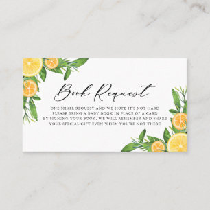Lemons en Sinaasappels Baby shower Book Request Ka Plaatskaartje