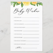 Lemons en Sinaasappels Baby shower Welnu, wenst Ba (Voorkant)