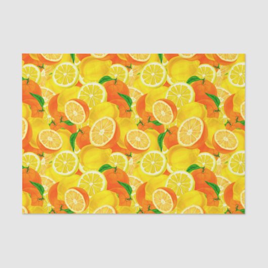 Lemons en Sinaasappels debetpapier Tissuepapier (Voorkant)