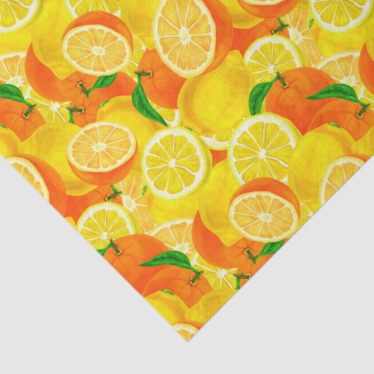 Lemons en Sinaasappels  debetpapier Tissuepapier (Detail)