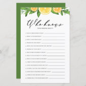 Lemons en Sinaasappels die het beste spel van de B (Voorkant / Achterkant)