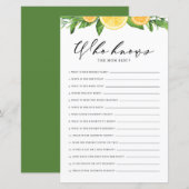 Lemons en Sinaasappels die mama het beste spel ken (Voorkant / Achterkant)