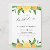 Lemons en Sinaasappels Garland Summer Bridal Lunch Kaart (Voorkant)