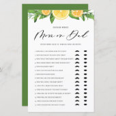 Lemons en Sinaasappels Mam of papa zei dat ze Game (Voorkant / Achterkant)