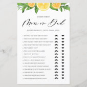 Lemons en Sinaasappels Mam of papa zei dat ze Game (Voorkant)