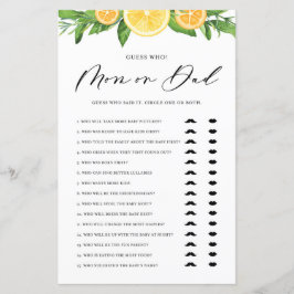 Lemons en Sinaasappels Mam of papa zei dat ze Game