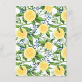 Lemons en Sinaasappels wensen voor de bruid en de  Informatiekaartje (Achterkant)