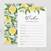 Lemons en Sinaasappels wensen voor de bruid en de  Informatiekaartje (Voorkant / Achterkant)
