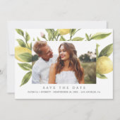 Lemons en vertrekt Boho Wedding Foto sparen de dat Aankondiging (Voorkant)