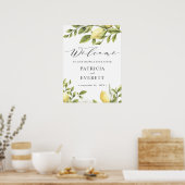 Lemons en vertrekt Boho Wedding Welcome Poster (Keuken)